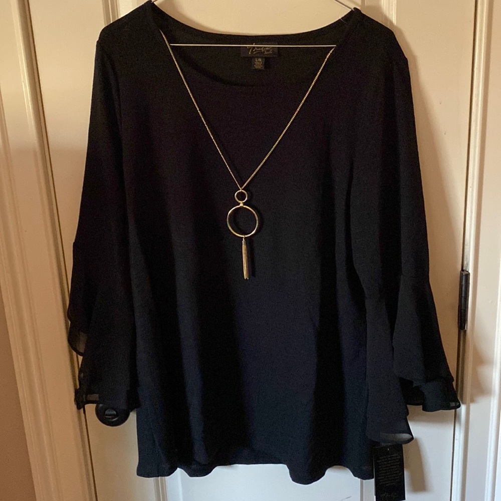 Black long sleeve top